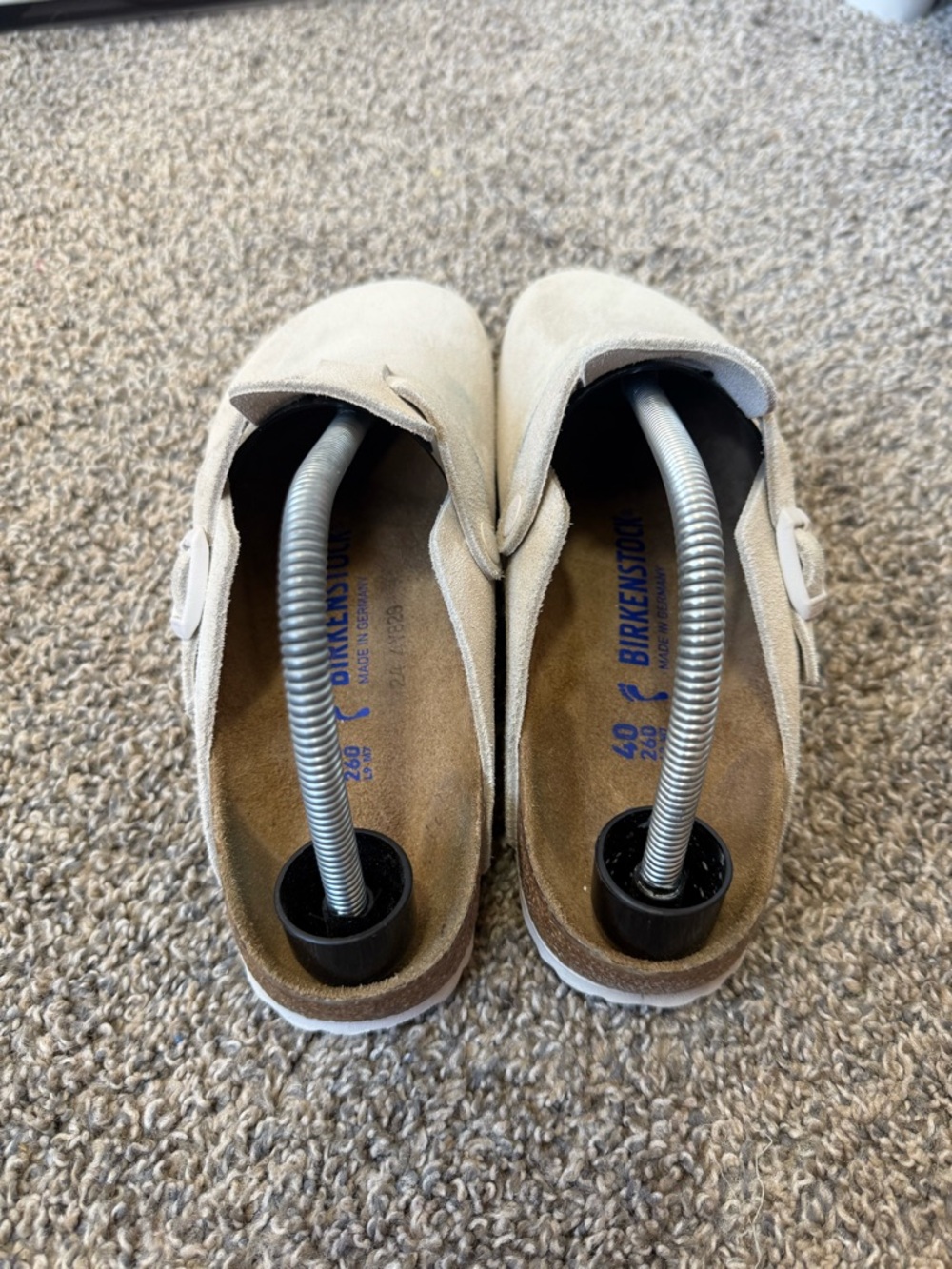Birkenstock Light Tan Suede Slip-Ons - Picture 4 of 5